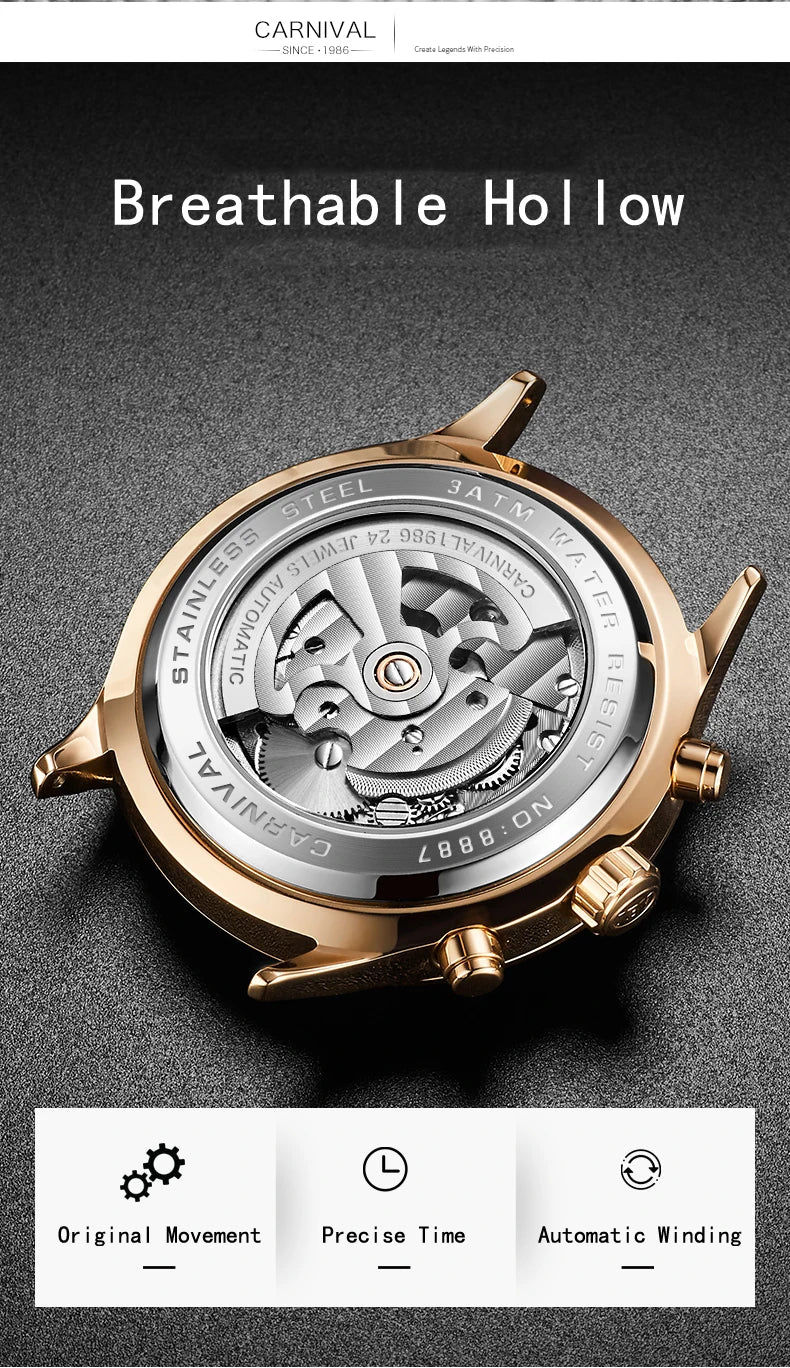 Montre Homme Luxury Brand Watches for Men Automatic Self Winding Mens Watch Leather Date Waterproof Men Mechanical Wristwatches