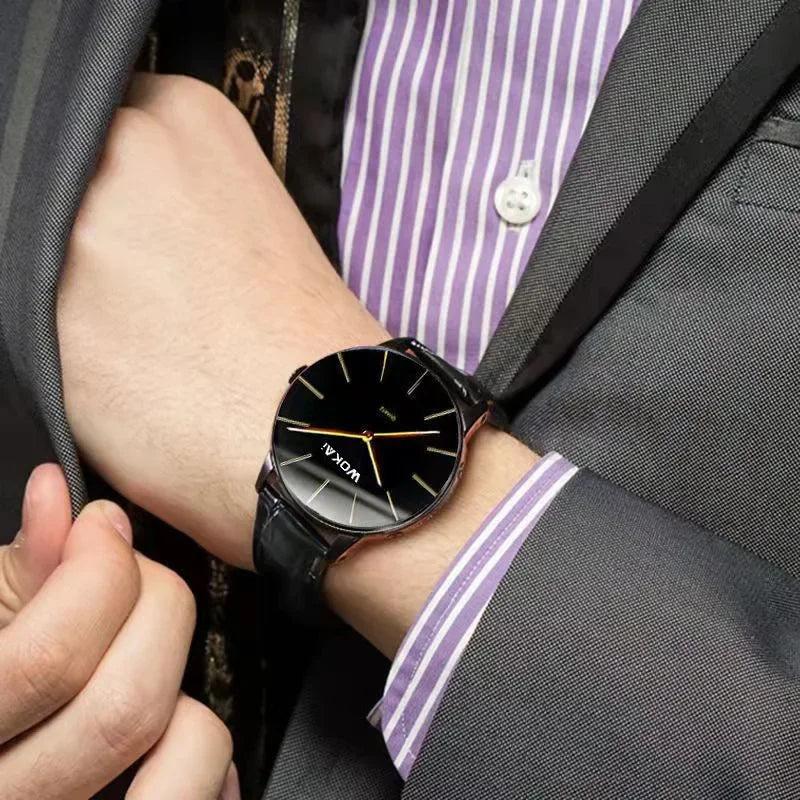 2025 Fashion Business Watch Men Watches Reloj Hombre Casual Leather Band Quartz Wristwatches Men Relogio Masculino Montre Homme