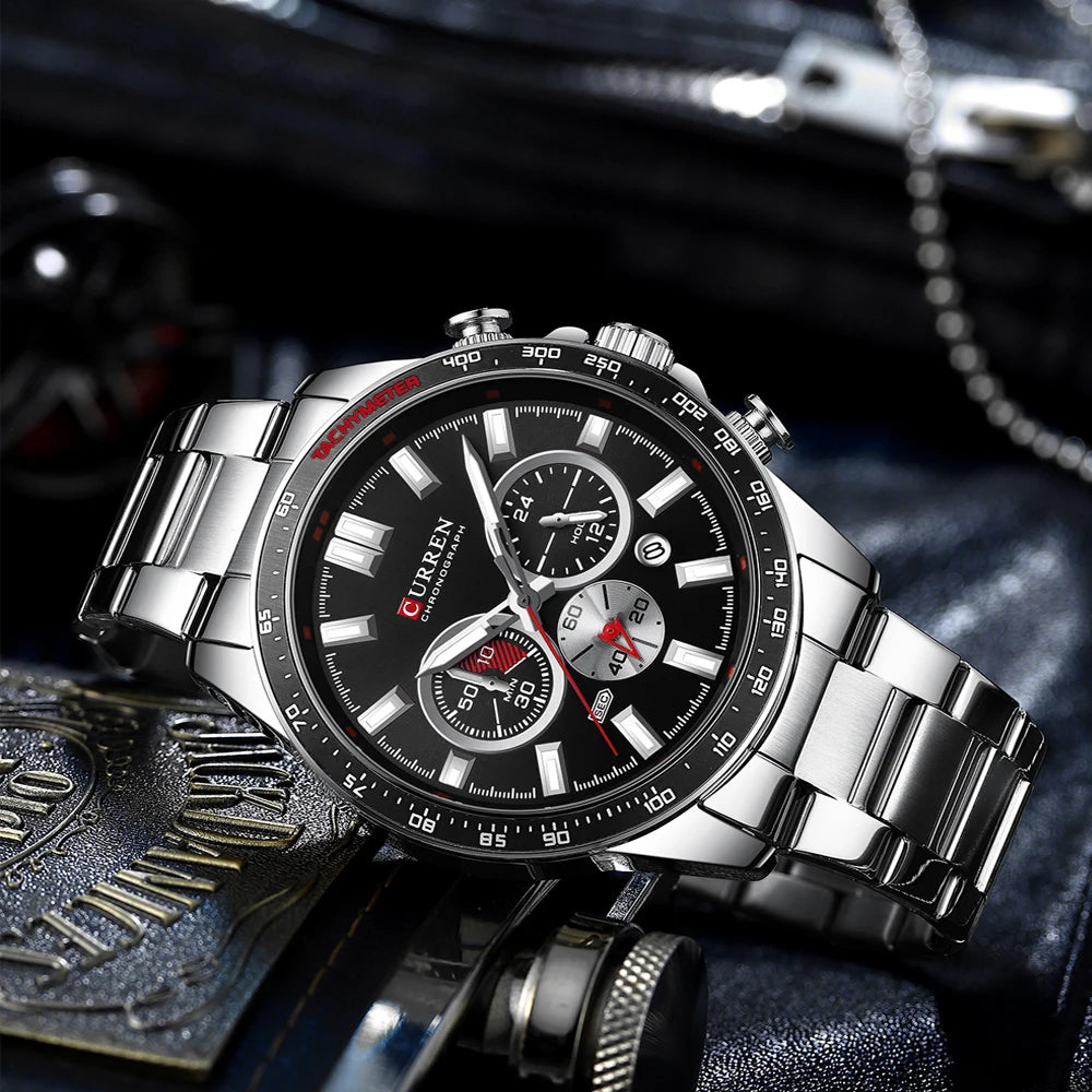 CURREN Brand Design Luxury Business Multifunctional Men's Quartz Chronograph Classic Fashion Sports Luminous Clock Montre Homme