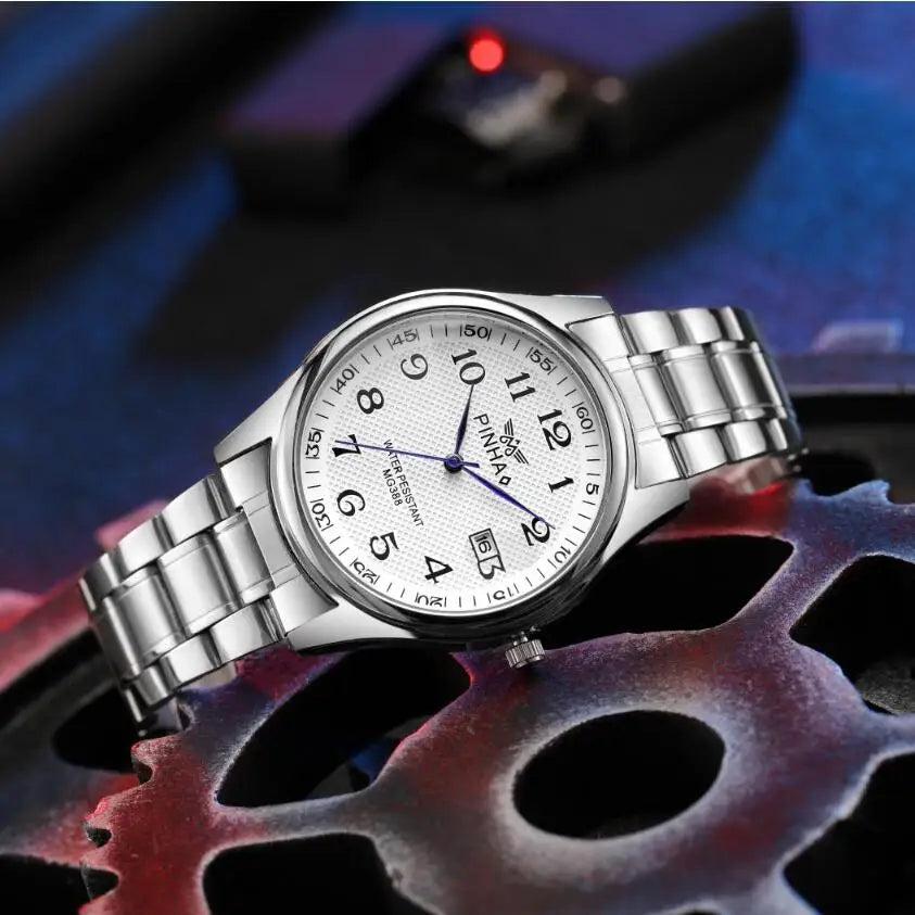 Luxury Designer Full Stainless Steel Men Quartz Watches Calendar Sport Wrist Watch Relogio Masculino montre luxe שעון