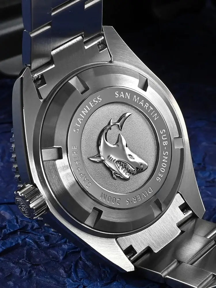 San Martin 41.5mm 8215 8315 Mechanical Wristwatches Automatic Men Watches Sport Bracelet 20ATM Luminous Montre Homme SN0036