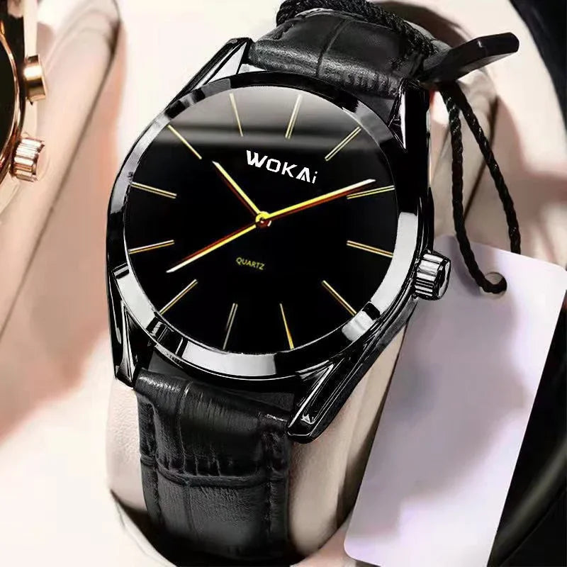 2025 Fashion Business Watch Men Watches Reloj Hombre Casual Leather Band Quartz Wristwatches Men Relogio Masculino Montre Homme