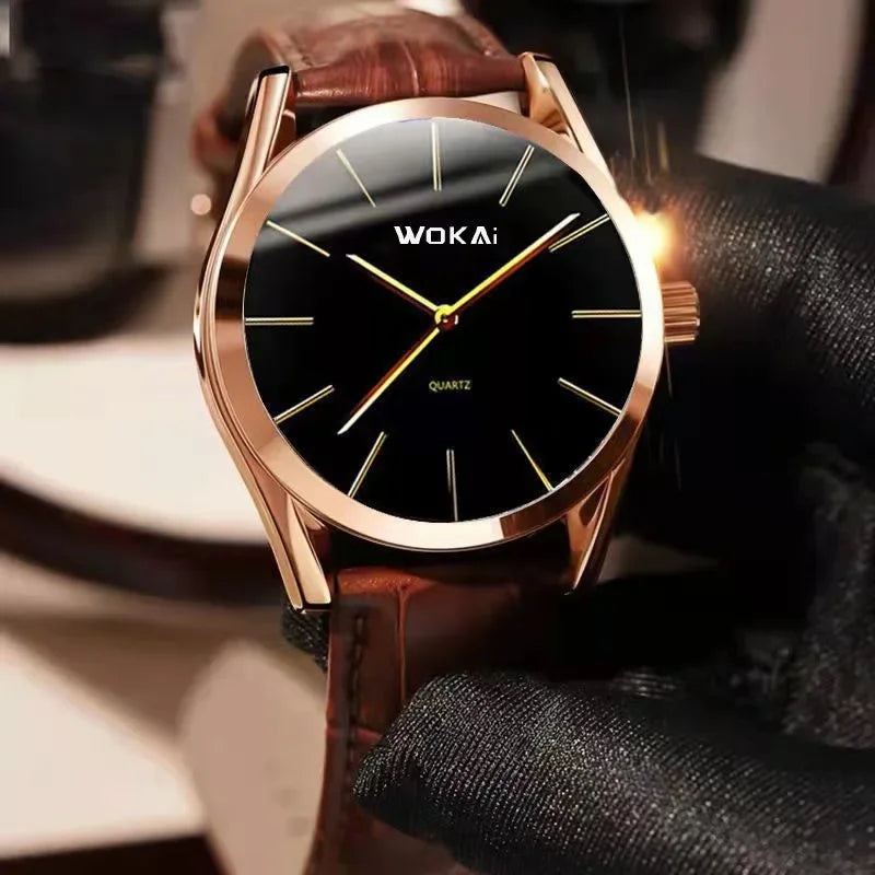 2025 Fashion Business Watch Men Watches Reloj Hombre Casual Leather Band Quartz Wristwatches Men Relogio Masculino Montre Homme