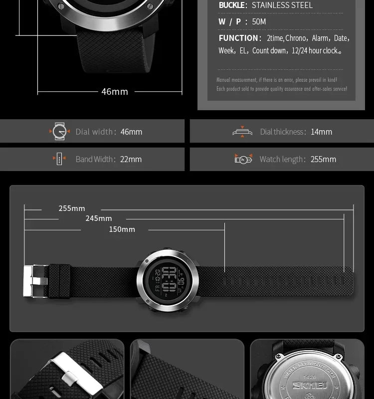 Montre Sport Homme SKMEI 1426 Étanche 5 Bar - Alarme et Affichage Digital