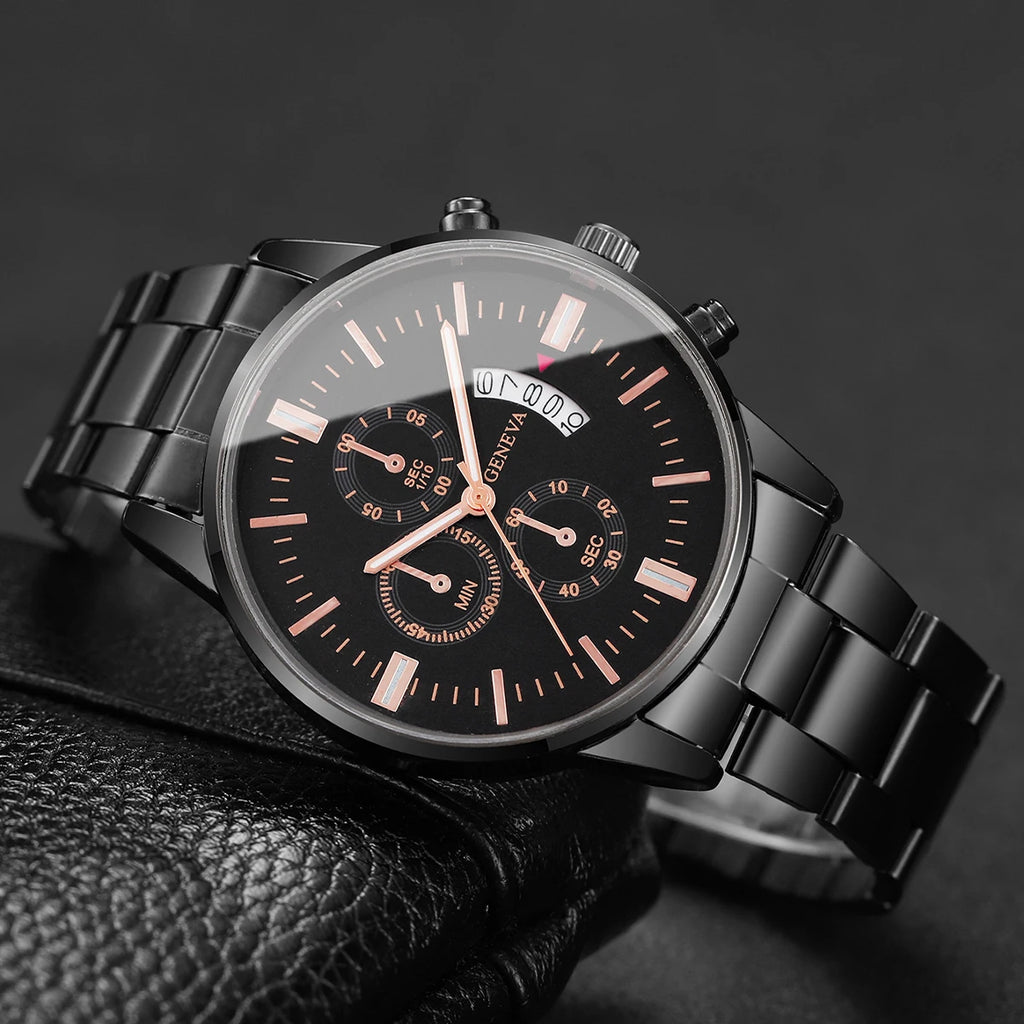 Fashion Men Business Watches Luxury Calendar Quartz Watch for Man Clock Relogio Masculino Montre Homme（Without Box）