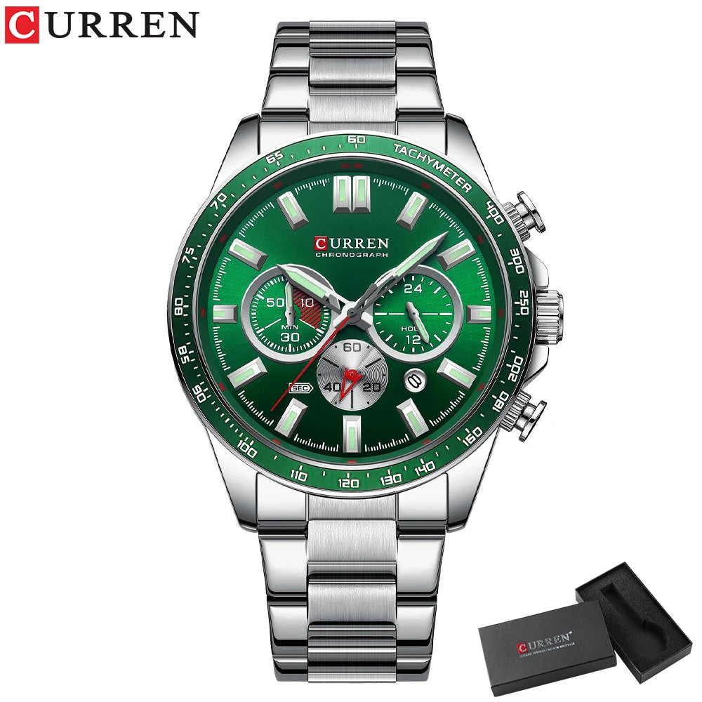 CURREN Brand Design Luxury Business Multifunctional Men's Quartz Chronograph Classic Fashion Sports Luminous Clock Montre Homme
