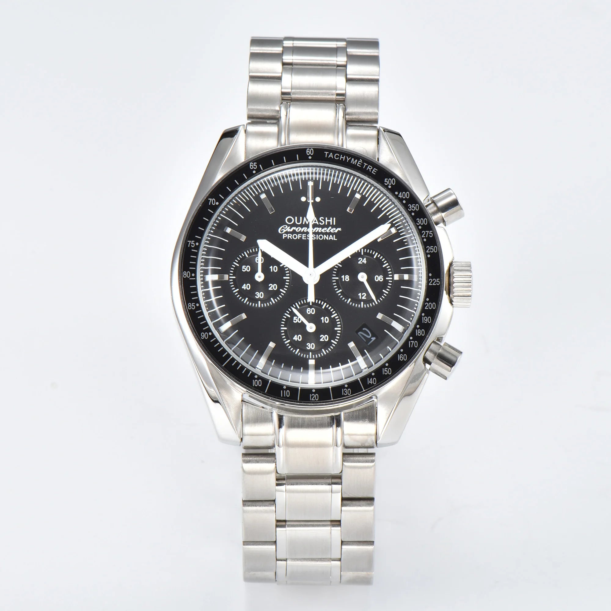 Moons Men's Watch for Man Fashion Quartz Watch Waterproof Chronograph AR Sapphire Glass