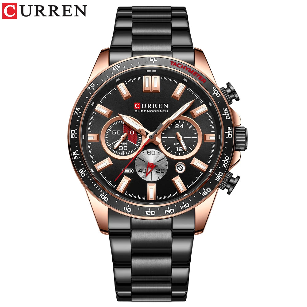 CURREN Brand Design Luxury Business Multifunctional Men's Quartz Chronograph Classic Fashion Sports Luminous Clock Montre Homme