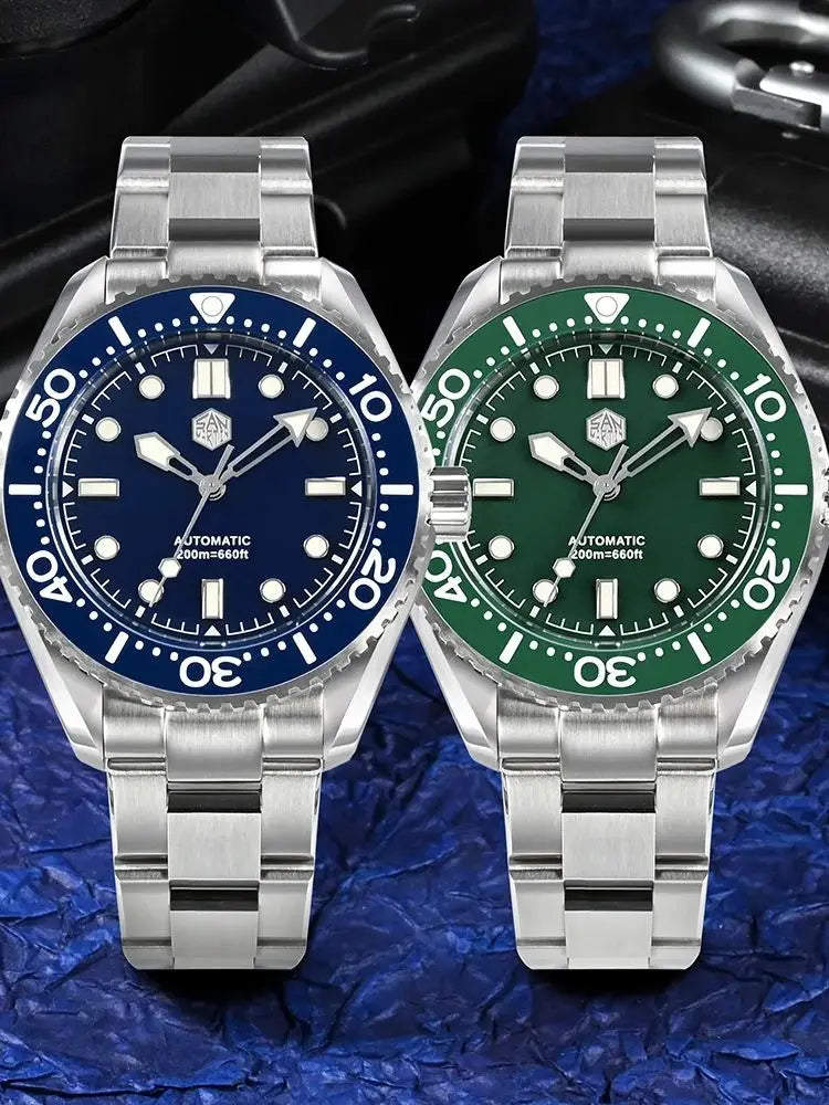 San Martin 41.5mm 8215 8315 Mechanical Wristwatches Automatic Men Watches Sport Bracelet 20ATM Luminous Montre Homme SN0036