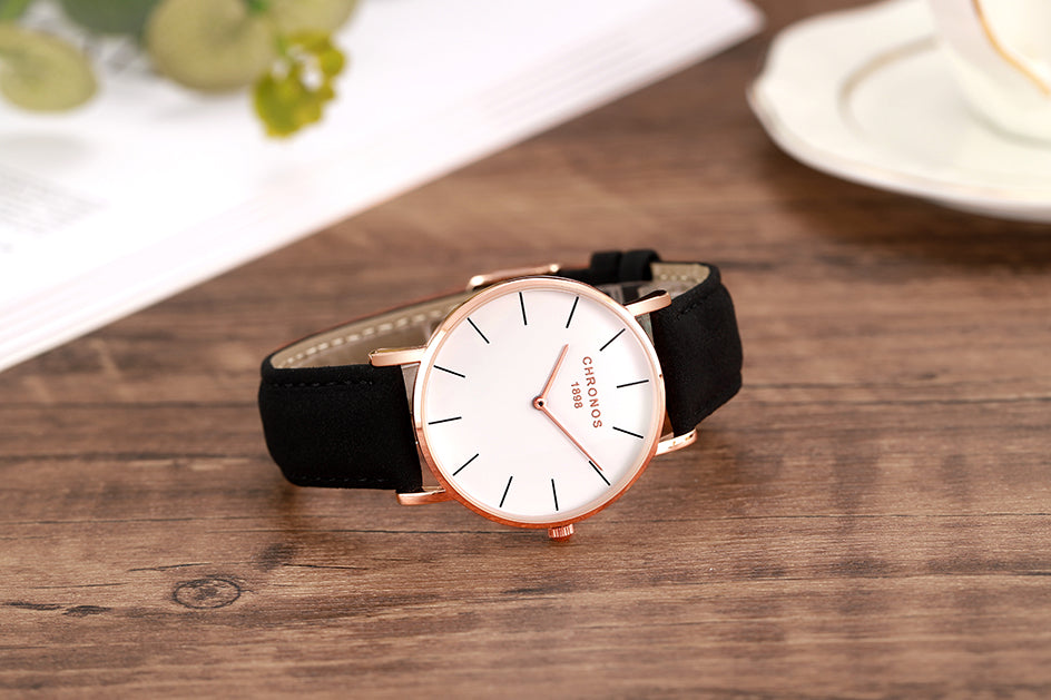 CHRONOS Luxury Brand Watch For Men Women Minimalist Fashion Quartz Wristwatches Unisex Casual Analog Classic Male Montre Femme