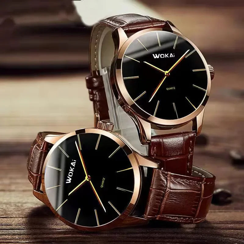2025 Fashion Business Watch Men Watches Reloj Hombre Casual Leather Band Quartz Wristwatches Men Relogio Masculino Montre Homme