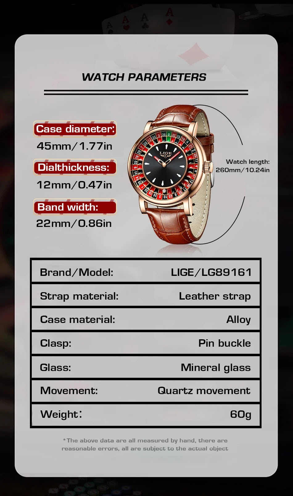 LIGE 2025 Creative Luxury Watches men Roulette Game Dial Fashion Mens Watch Waterproof Luminous Quartz Wristwatches Reloj Hombre